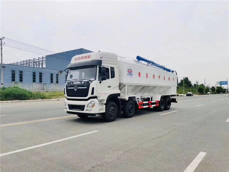 國(guó)六東風(fēng)天龍前四后八散裝飼料運(yùn)輸車(chē)